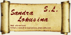 Sandra Lopušina vizit kartica